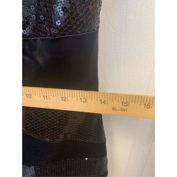 Sequin Embellished Asymmetrical Patterned Dress - Picture 6 of 8